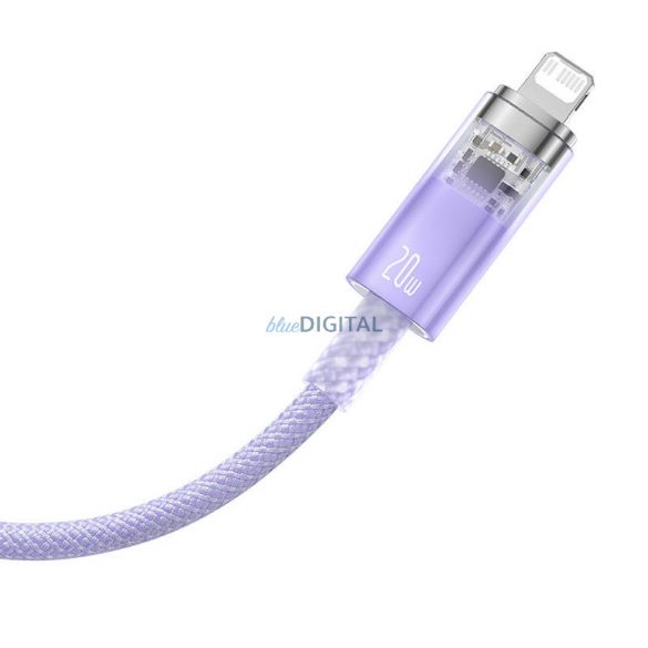 Cablu de încărcare rapidă Baseus USB-C Lightning Explorer Series 1m, 20W (violet)