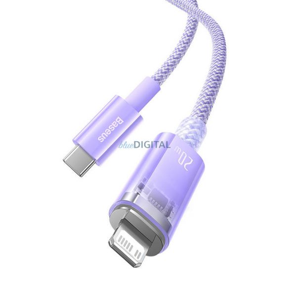 Cablu de încărcare rapidă Baseus USB-C Lightning Explorer Series 1m, 20W (violet)