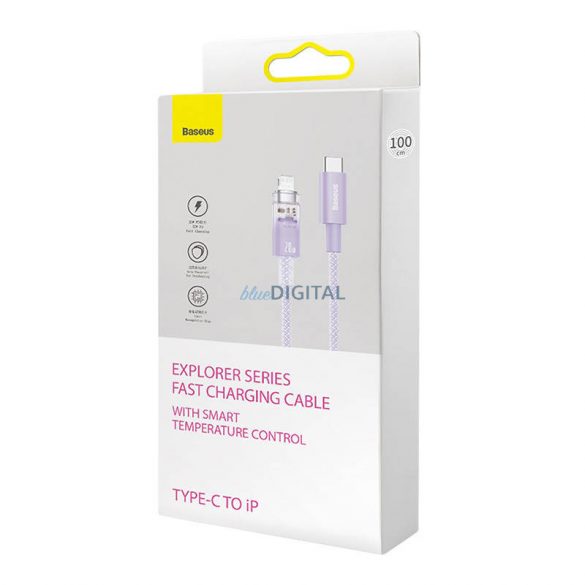 Cablu de încărcare rapidă Baseus USB-C Lightning Explorer Series 1m, 20W (violet)