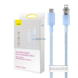 Cablu de încărcare rapidă Baseus USB-C Lightning Explorer Series 1m, 20W (albastru)