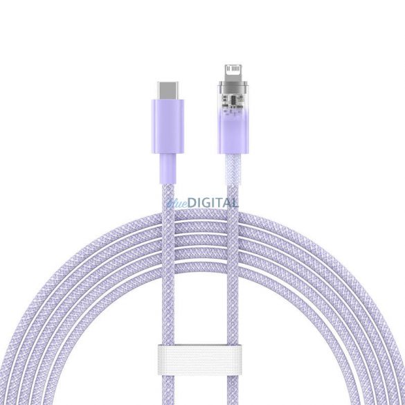 Cablu de încărcare rapidă Baseus USB-C Lightning Explorer Series 2m, 20W (violet)