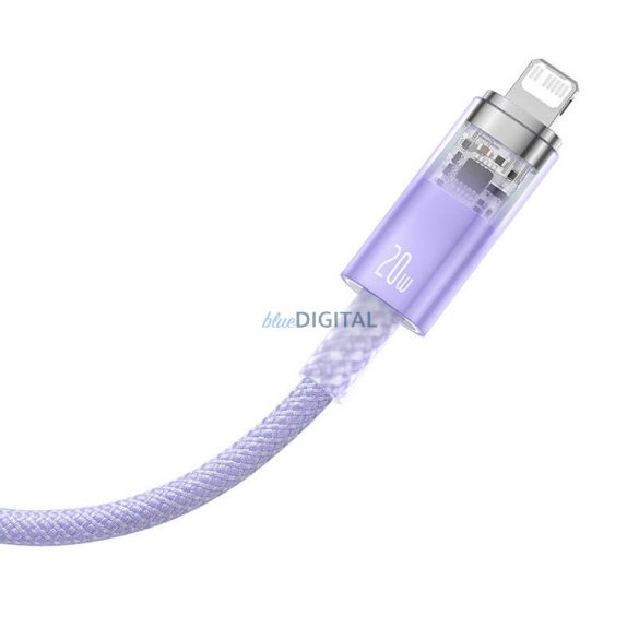 Cablu de încărcare rapidă Baseus USB-C Lightning Explorer Series 2m, 20W (violet)