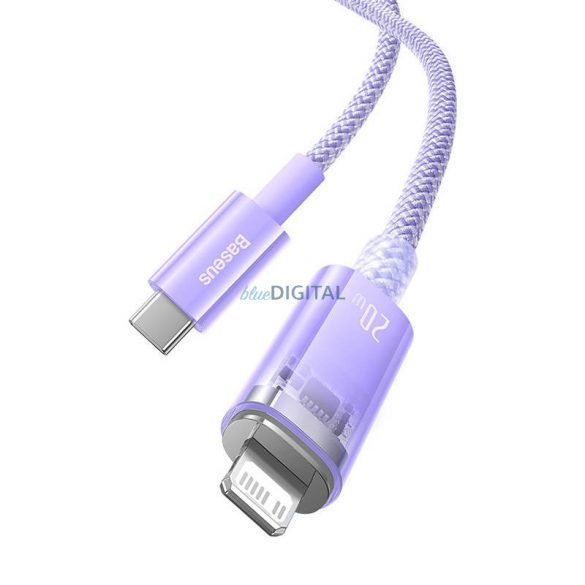 Cablu de încărcare rapidă Baseus USB-C Lightning Explorer Series 2m, 20W (violet)