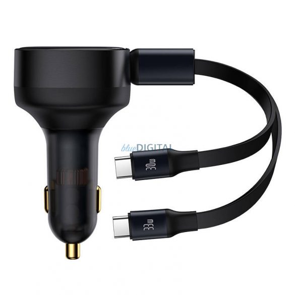 Încărcător auto Baseus Enjoymentcable USB-C, 33W (negru)