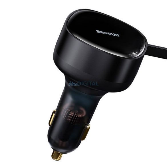 Încărcător auto Baseus Enjoymentcable USB-C, 33W (negru)