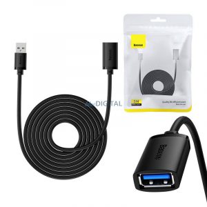 Cablu prelungitor USB 3.0 de la conectorul tată Baseus la conectorul mamă, seria AirJoy, 5m (negru)