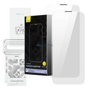 Folie securizată Corning Baseus pentru iPhone 14 Pro cu filtru de praf încorporat