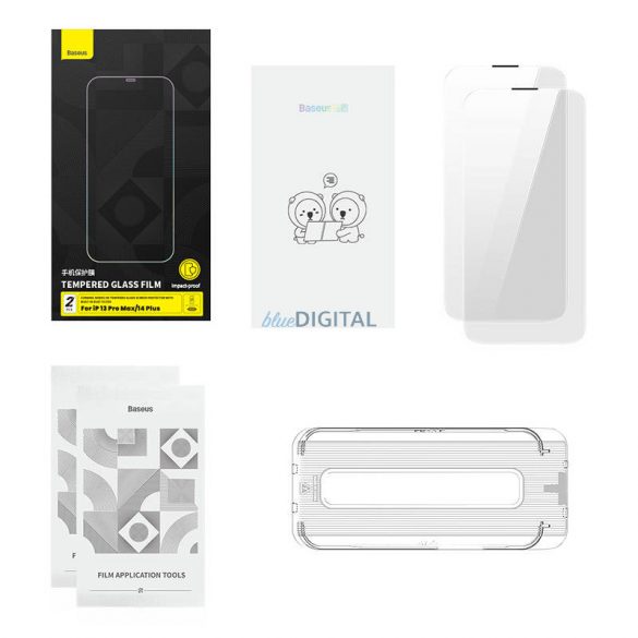 Sticlă călită Baseus Corning iPhone 13 Pro Max / 14 Plus filtru de praf încorporat