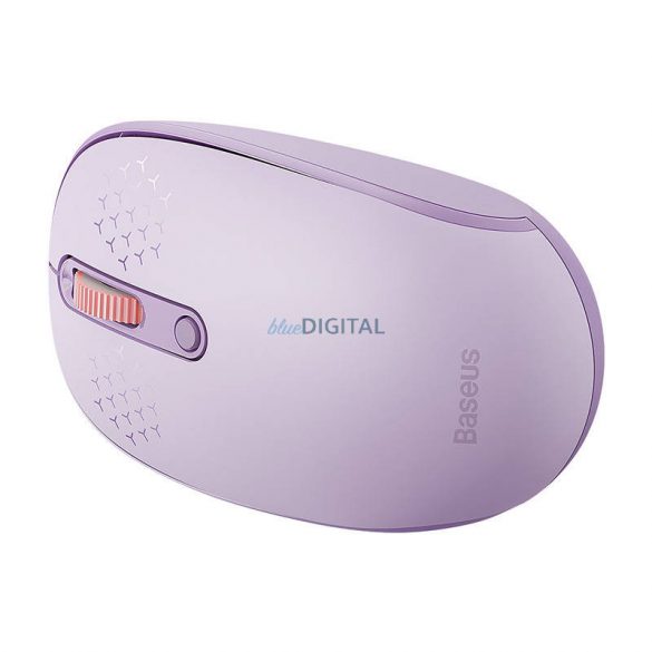 Mouse fără fir Baseus F01B Tri-mode 2.4G BT 5.0 1600 DPI (violet)