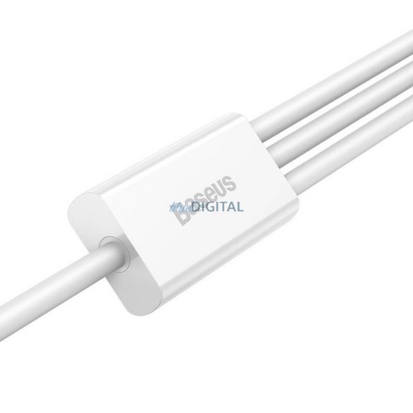 Încărcare rapidă USB și M+L+C Baseus Superior Data 3.5A 0.5m (alb)