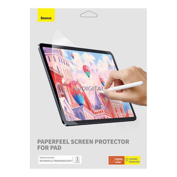 Folie Baseus Paperfeel pentru Pad Pro (2018/2020/2021/2022) 11″ /Pad Air4/Air5 10.9″, transparentă