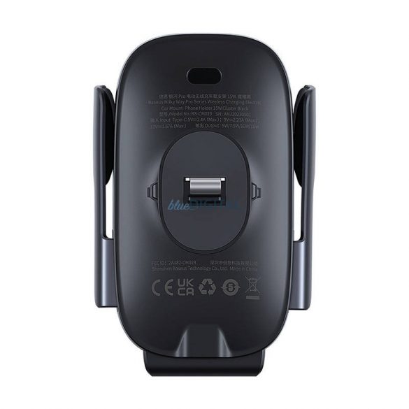 Suport auto pentru încărcător wireless Baseus MilkyWay Pro 15W (negru)