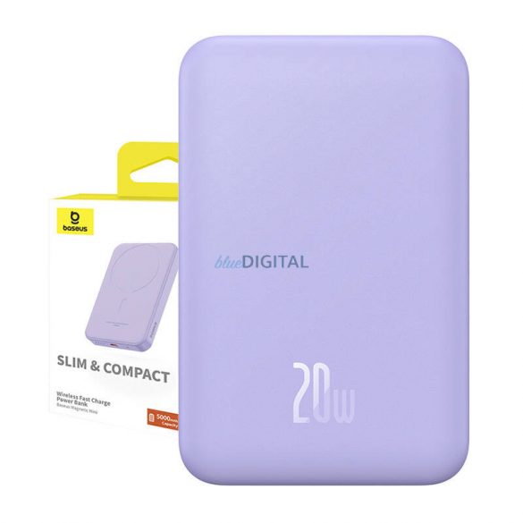 Mini Powerbank magnetic Baseus 5000mAh 20W (violet)