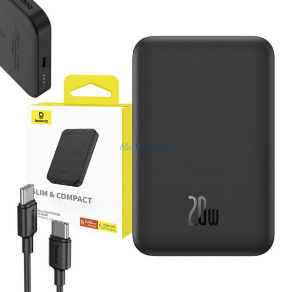 Mini Powerbank magnetic Baseus 5000mAh 20W (negru)