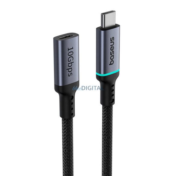 Cablu prelungitor de înaltă definiție Baseus de la USB-C mascul la mamă 10 Gbps, 0,5 m (negru)