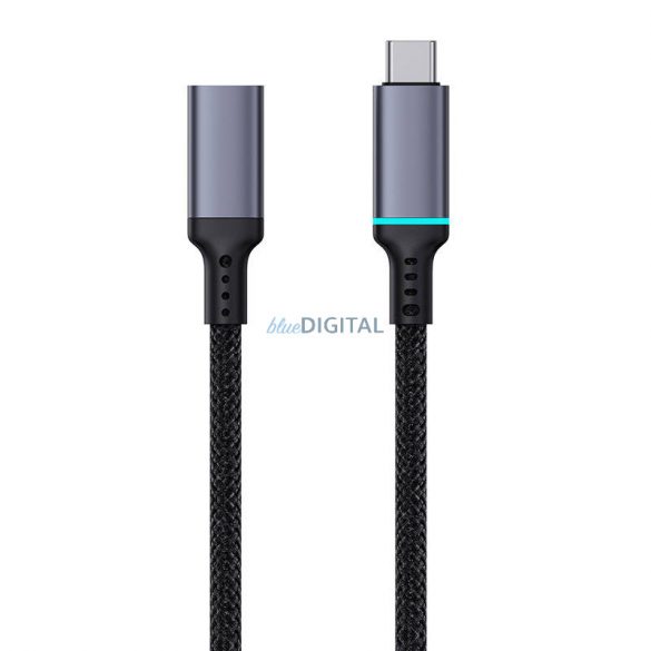 Cablu prelungitor de înaltă definiție Baseus de la USB-C mascul la mamă 10 Gbps, 0,5 m (negru)