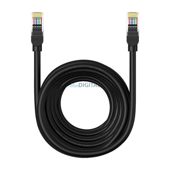 Cablu de rețea Baseus Ethernet CAT5, 10 m (negru)