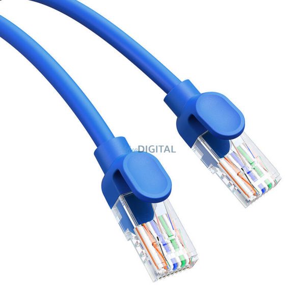 Cablu rotund Baseus Ethernet RJ45, Cat.6, 5m (albastru)