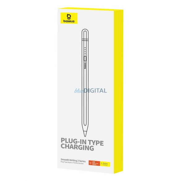 Stylus activ Baseus Smooth Writing Series cu încărcare la priză, fulger (alb)