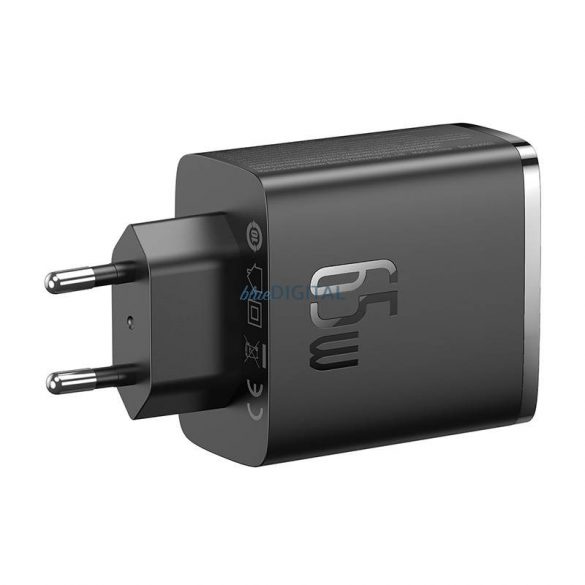 Încărcător de perete Baseus OS-Cube Pro 2xUSB-C + USB, 65W (negru)