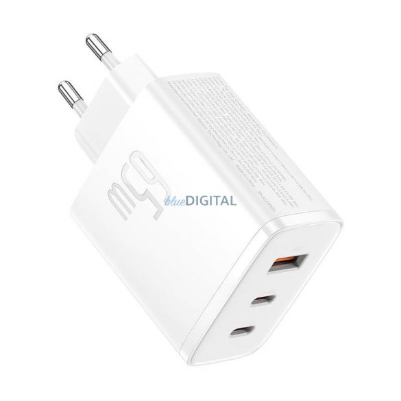 Încărcător de perete Baseus OS-Cube Pro 2xUSB-C + USB, 65W (alb)