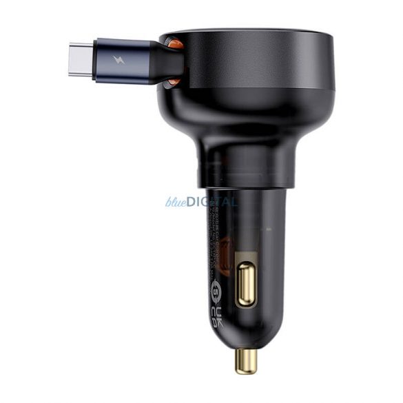 Încărcător auto Baseus Enjoyment Procable USB-C, 60W (negru)