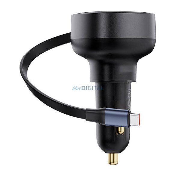 Încărcător auto Baseus Enjoyment Procable USB-C, 60W (negru)