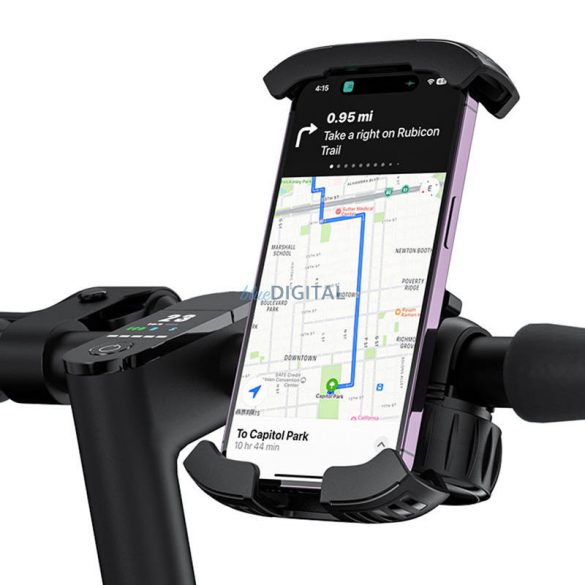 Suport telefon pentru biciclete Baseus QuickGo (negru)