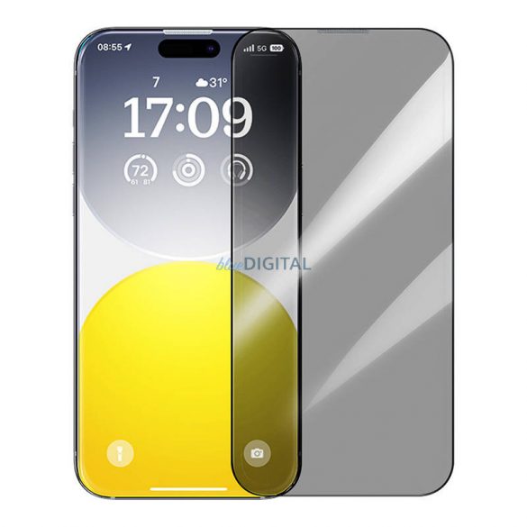 Protecția confidențialității Folie securizată Baseus Diamond iPhone 15 Pro Max