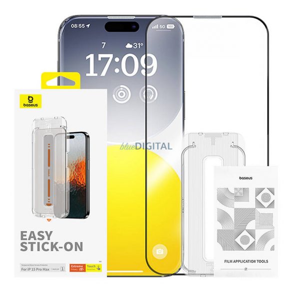 Sticlă călită cu protecție pentru confidențialitate Baseus Sapphire iPhone 15 ProMax 15 ProMax