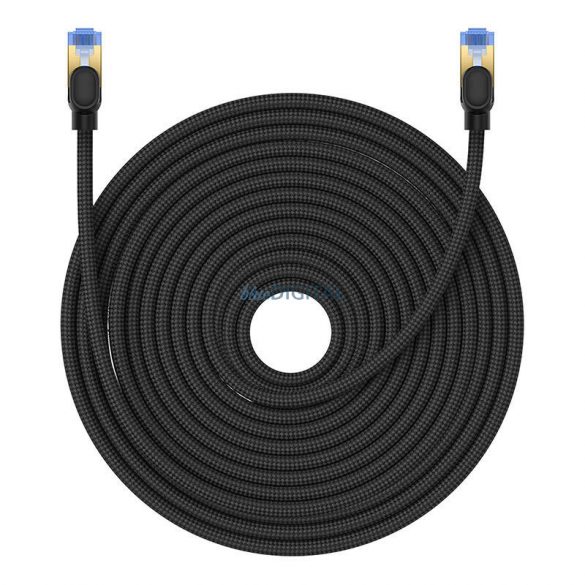 Cablu de rețea împletit cat.7 Baseus Ethernet RJ45, 10 Gbps, 25 m (negru)