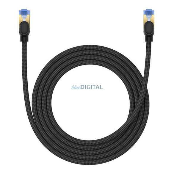 Cablu de rețea împletit cat.7 Baseus Ethernet RJ45, 10Gbps, 2m (negru)