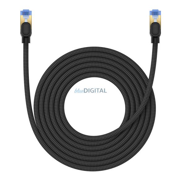 Cablu de rețea împletit cat.7 Baseus Ethernet RJ45, 10Gbps, 5m (negru)