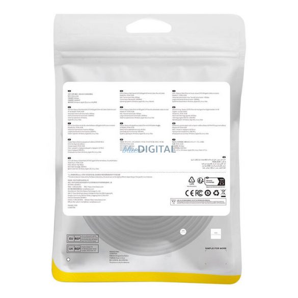 Cablu de rețea cat.8 Baseus Ethernet RJ45, 40 Gbps, 20 m (negru)