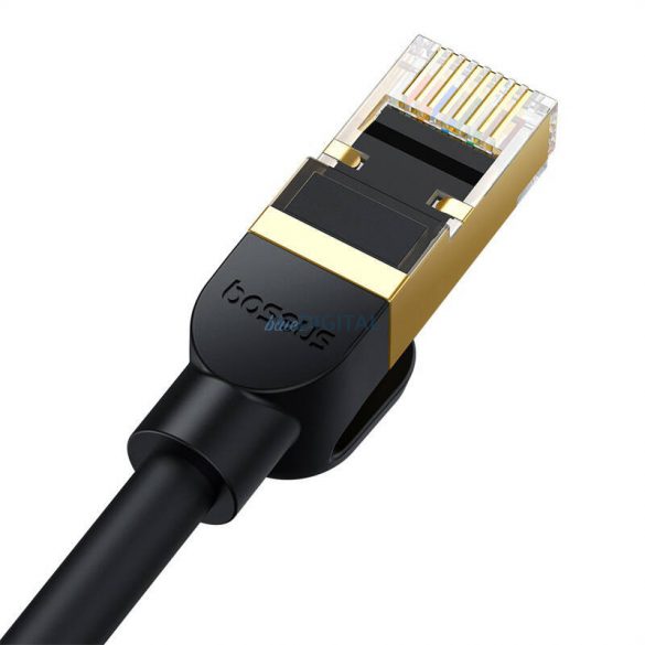 Baseus Ethernet RJ45, 40 Gbps, 8 m (negru) cablu de rețea, 8 m (negru)