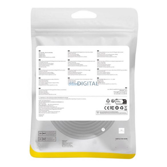 Baseus Ethernet RJ45, 40 Gbps, 8 m (negru) cablu de rețea, 8 m (negru)