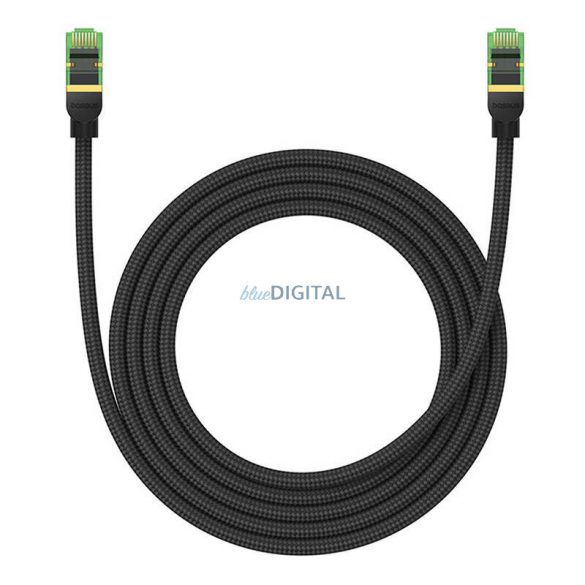 Cablu de rețea împletit cat.8 Baseus Ethernet RJ45, 40Gbps, 2m (negru)