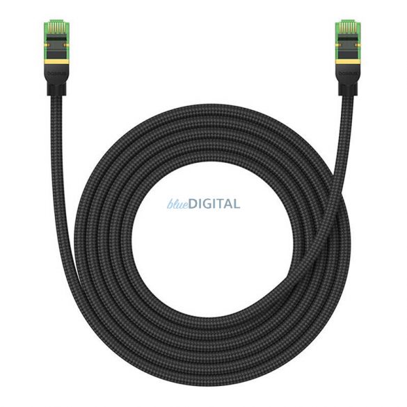 Cablu de rețea împletit cat.8 Baseus Ethernet RJ45, 40Gbps, 3m (negru)