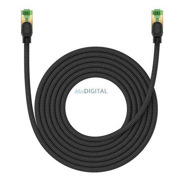 Cablu de rețea împletit cat.8 Baseus Ethernet RJ45, 40 Gbps, 5 m (negru)