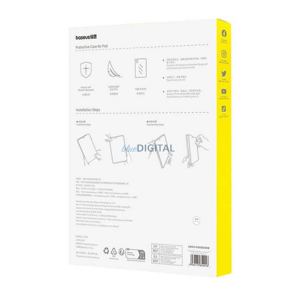 Baseus Simple tok iPad 5/6 (2017/2018) 9,7" - átlátszó