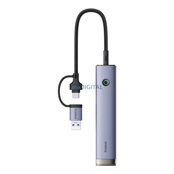 Hub 4 în 1 Baseus UltraJoy USB-A&USB-C la 4xUSB3.0+USB-C (gri)