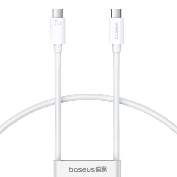 Cablu de încărcare rapidă Baseus Superior 2 USB-C la USB-C 240 W, 1,8 m (alb)