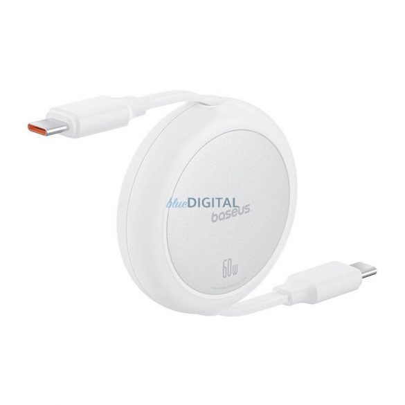 Cablu USB Baseus Free2Pull Mini USB-C la USB-C, 60 W, 1, (alb)