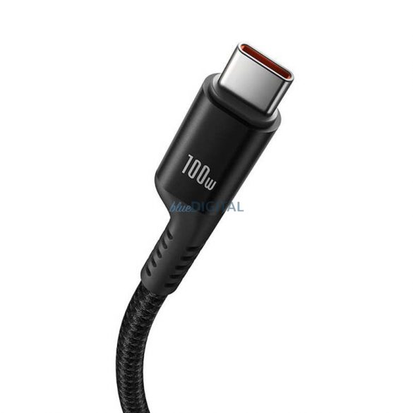 Cablu de încărcare rapidă USB-C la USB-C Baseus Fish-Eye 100W, 1m (negru)