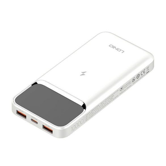 Powerbank LDNIO PQ11, 15W, 10000mah (alb)