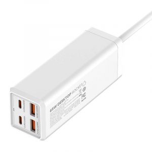 Priză multiplă cu 1 priză AC, 2x USB, 2x USB-C LDNIO SC1418, UE/SUA, 2500 W (alb)