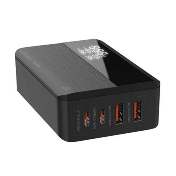 Încărcător de birou LDNIO A4809C cu 2xUSB-A și 2x conectori USB-C GaN 100W