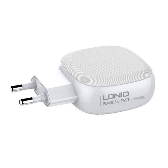 Încărcător LDNIO A3510Q, cu conectori 2xUSB-A și 1xUSB-C, 28,5 W (alb)