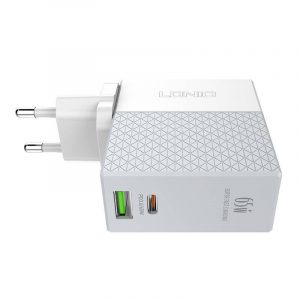 Încărcător de rețea LDNIO A2620C cu conector 1xUSB-A și 1xUSB-c și cablu Type-C - Type-C 65W