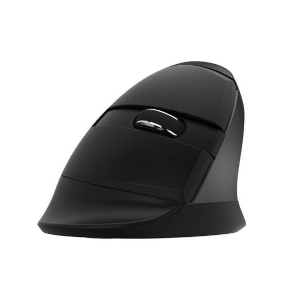 Mouse vertical wireless Delux M618Mini DB BT+2.4G 2400DPI (negru)